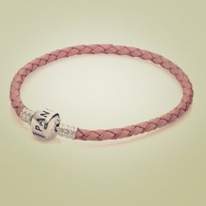 Pink Pandora Leather Bracelet
